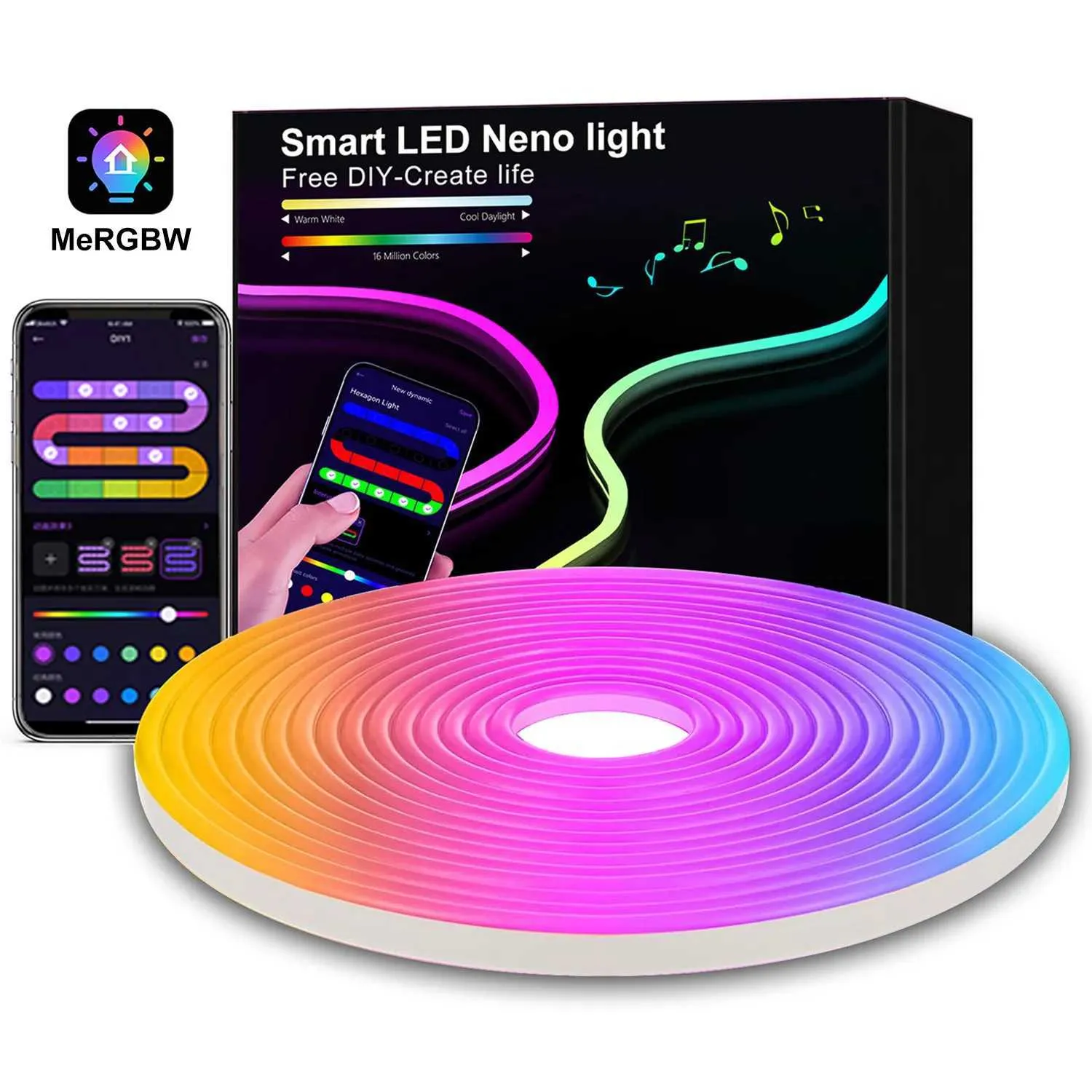 Ruban Led GENERIQUE Led Flexible Lumière El Fil Chaîne Bande Corde Glow Decor Lampe Au Néon Usb