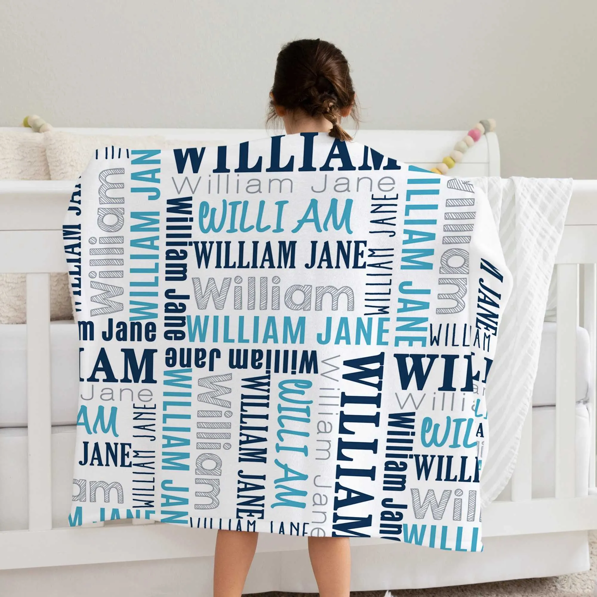 Personalized Baby Blanket - Custom Name Super Soft Fleece Blanket 30"x40" For Newborn, Baby Shower Gift - View #4