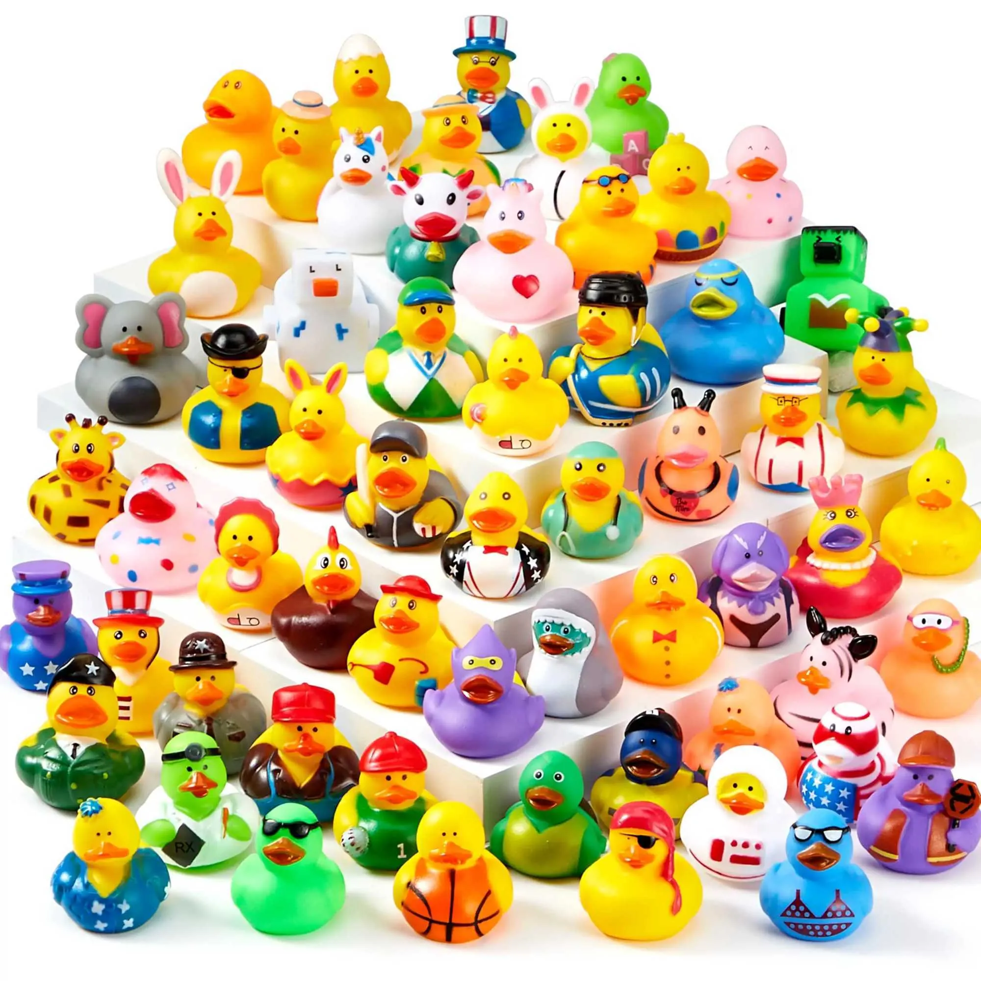 enten spielzeug 60 Pack Gummi Entenspielzeug Zufällige Sortiment Mini Bad