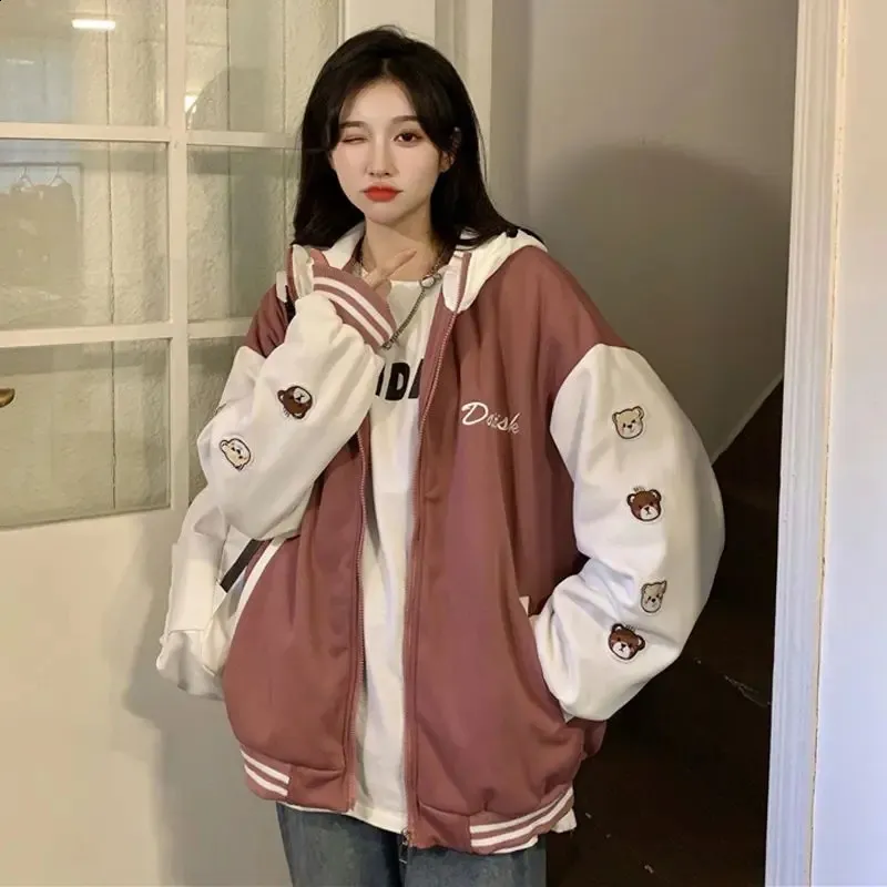 2024Y2K Japanese Harajuku Baseball Jacket for Women - Kawaii