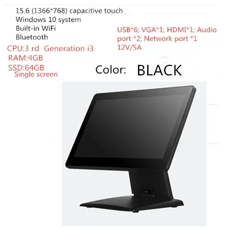 wholesale 15.6 Inch Touch Screen Window10 Cashier Terminal All In One POS System Machine Collapsible Cash Register For Restaurant