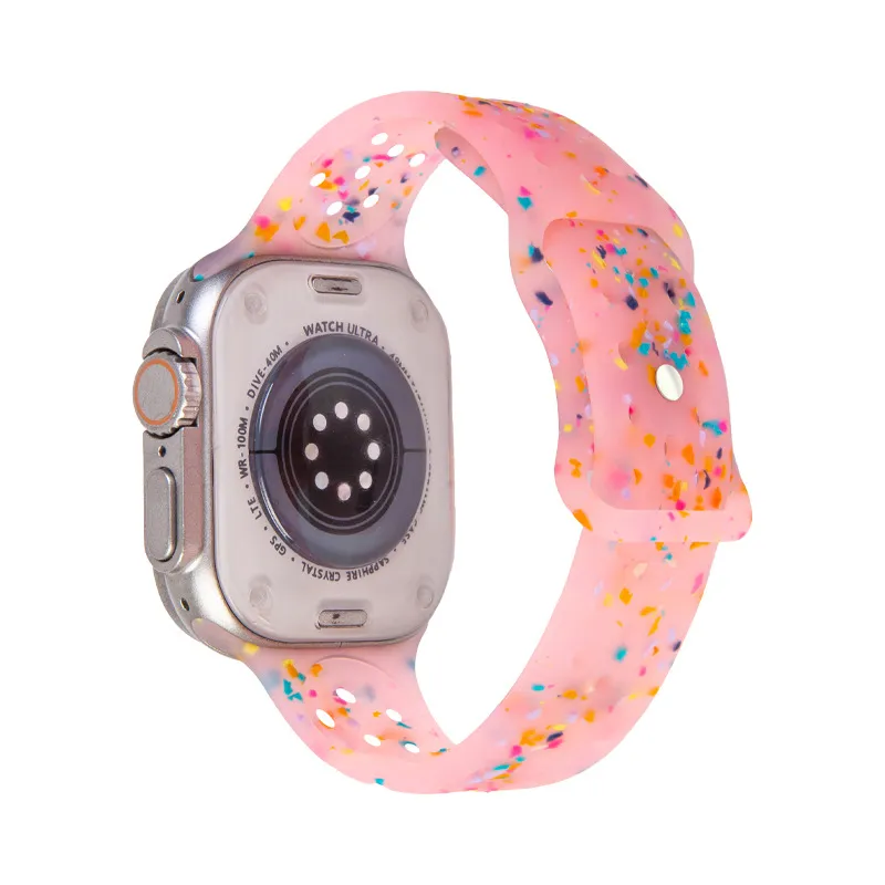 Iwatch Bands 42mm, Glitter Jelly Strap For Smartwatch Soft