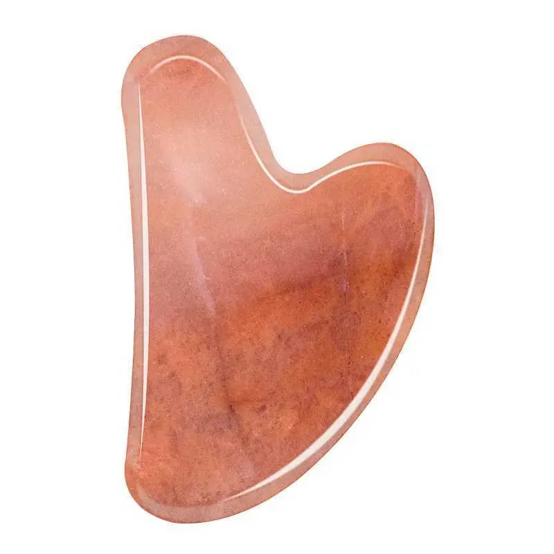 Natural Jade Gua Sha Facial Tools - Rose Quartz Massage Stones for Face ...