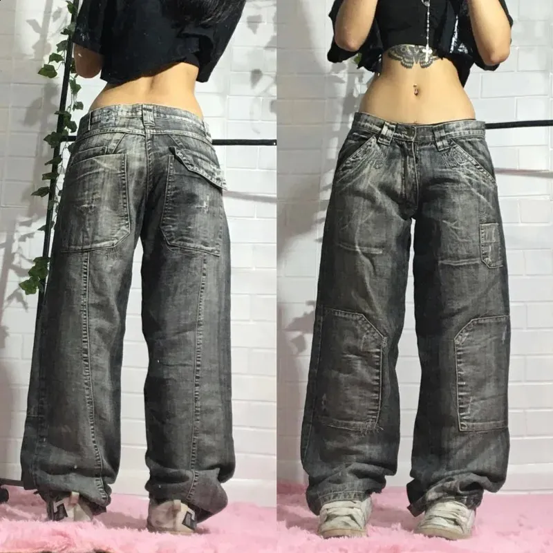 Harajuku Vintage Dark Hip Hop Wide Leg baggy pants for Women Harajuku Vintage Dark Hip Hop Wide Leg baggy pants for Women