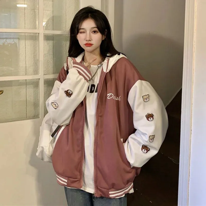 2024Y2K Japanese Harajuku Baseball Jacket for Women - Kawaii