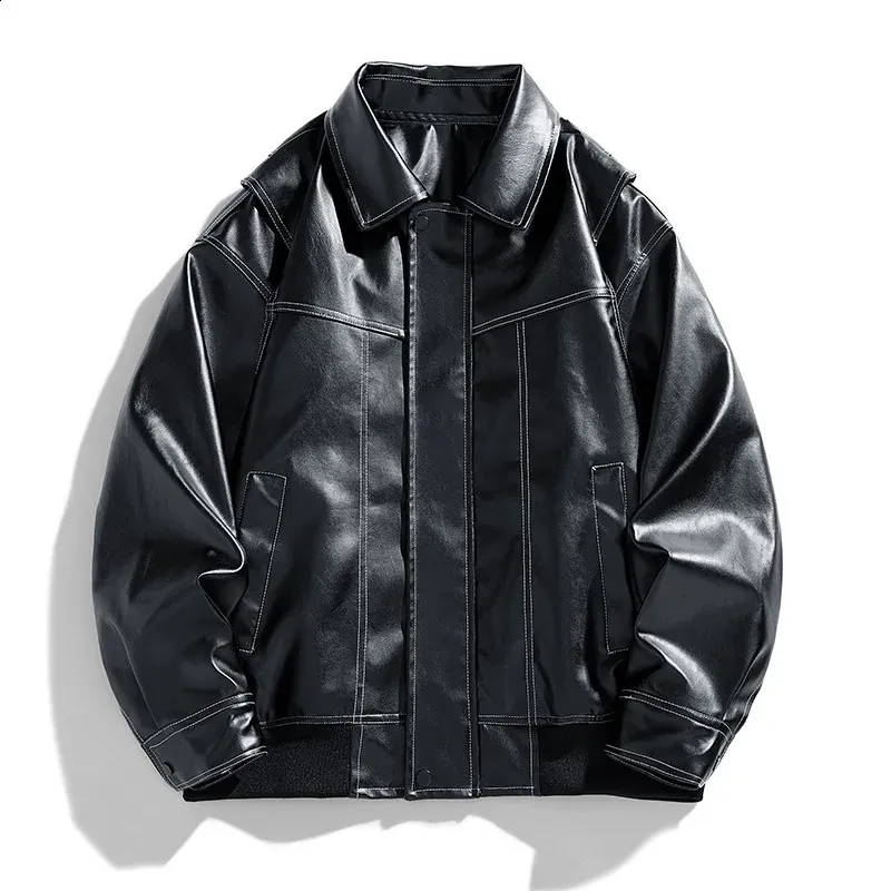 Stylish Leather leather jacket for Men and Women - Loose Fit