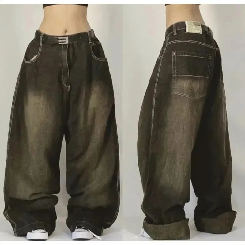 Harajuku Vintage Dark Hip Hop Wide Leg baggy pants for Women Harajuku Vintage Dark Hip Hop Wide Leg baggy pants for Women