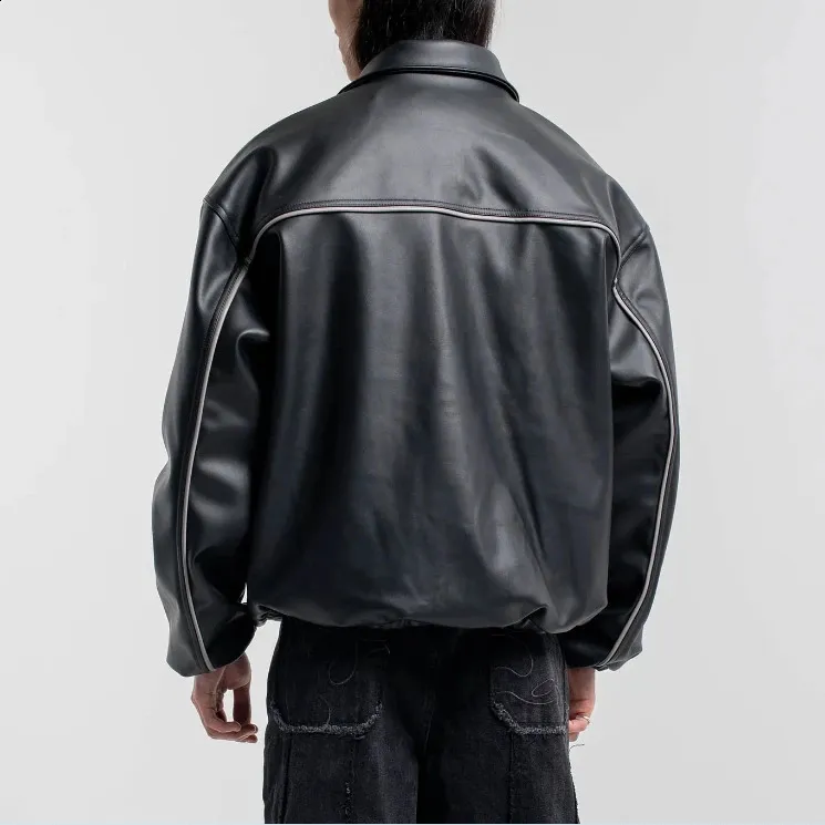 ジャケット・アウター HYPE-03 High neck leather like jacket ジャケット・アウター HYPE-03 High neck leather like jacket