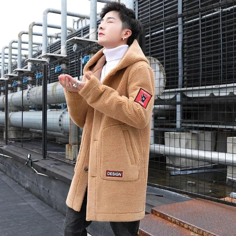 2024 Autumn Winter Mens Fleece Winter Trench Coat Mens With Hood V Neck And Thickened Fabric Casual Style Overcoat Jacket For Teens From Apparelone 42.83 DHgate.Com