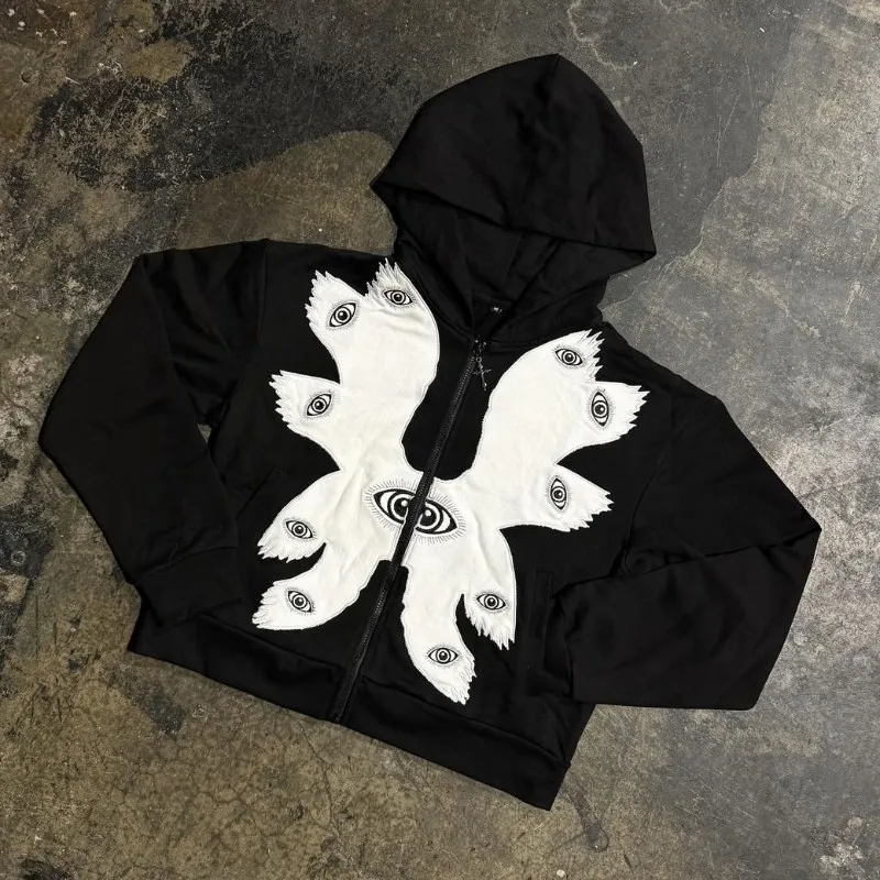 Anime Graphic Hoodie: Unisex Y2K Vintage Punk Gothic Sweatshirt