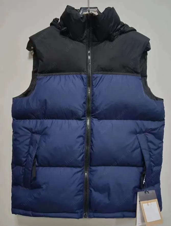 Pufferweste für Herren, Designerjacke, Daunenweste für Damen, ärmellos, mit Federn gefüllt, Material Graphit, Grau, Schwarz, Gelb, Blau_voghion.com