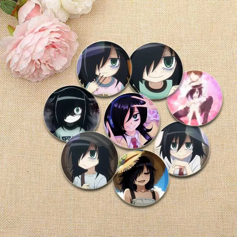 Cute Cartoon Badge Anime Tomoko Kuroki Watamoto Pin... From Swallow ...