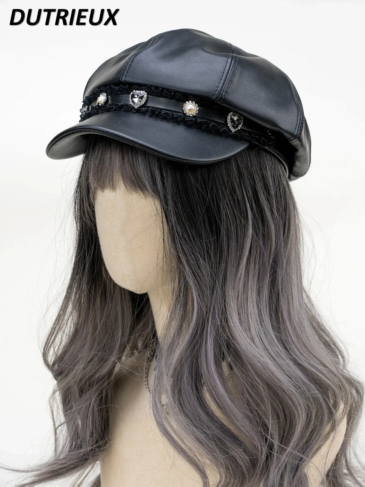 帽子 y2k kitty military cap Y2k Cheetah Hat 90s Newsboy Hats for Women Y2k Accessories