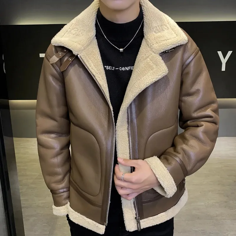 Mantel Warme Lederjacke Herrendicke Lederjacke: Stilvoller Mantel