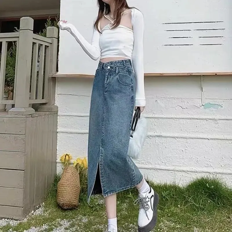 Petite a line denim skirt online