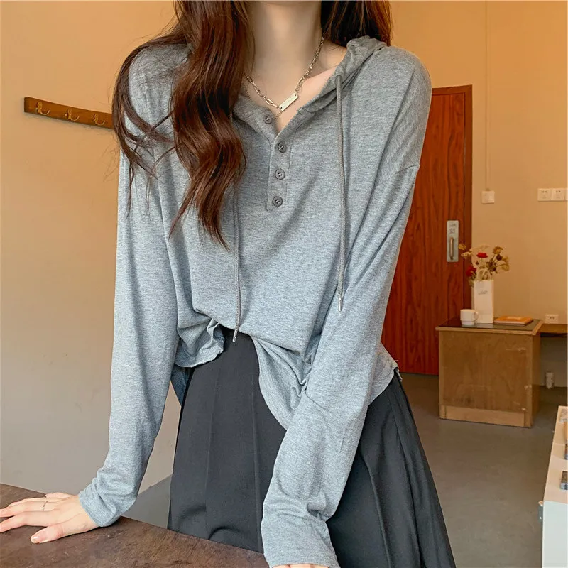 Korean Style Long Sleeve xxxl t shirts for Women - Trendy