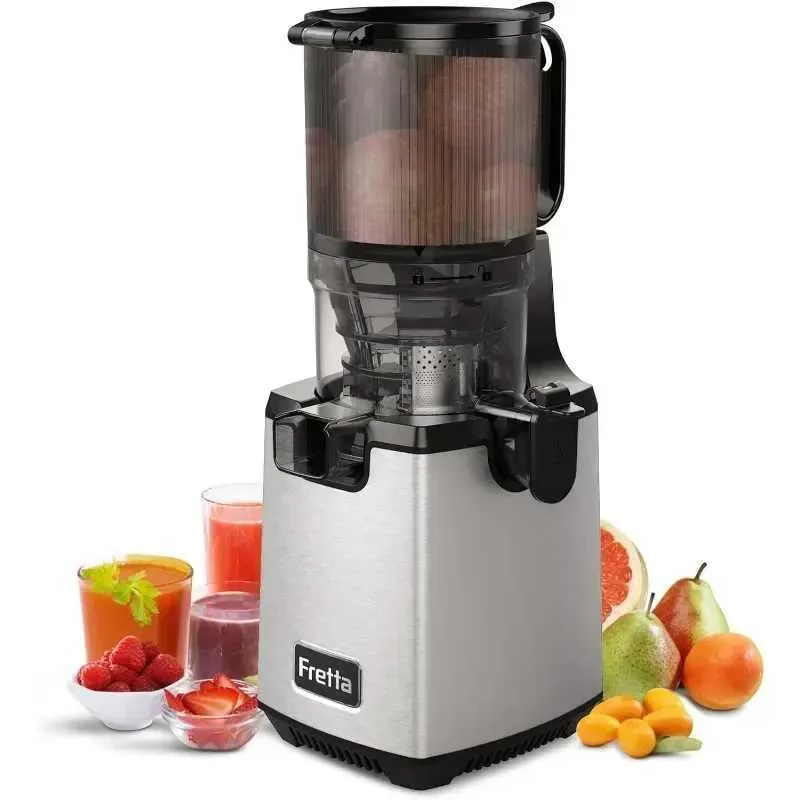 Slow Masticating Juicer with Wide Chute Easily Juices Whole