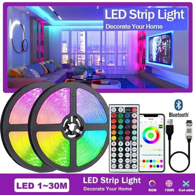 CL24815 USB 5V RGB LED Strip Lights 5050 Flexible Tape With App ...