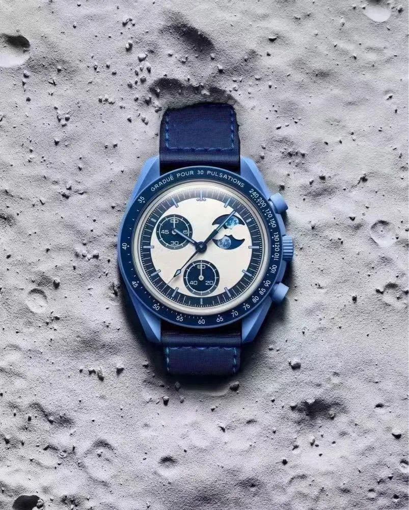 High Quality Mens Bioceramic Moon Small Chronograph Watch