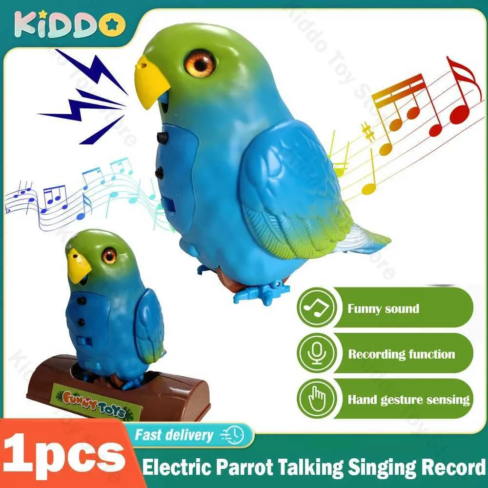 Talking, Walking, Singing, and Recording Parrot Toy: Electronic Animal with  Hand Gesture Sensing for Kids' Educational Birthday Fun (Model Y240814)