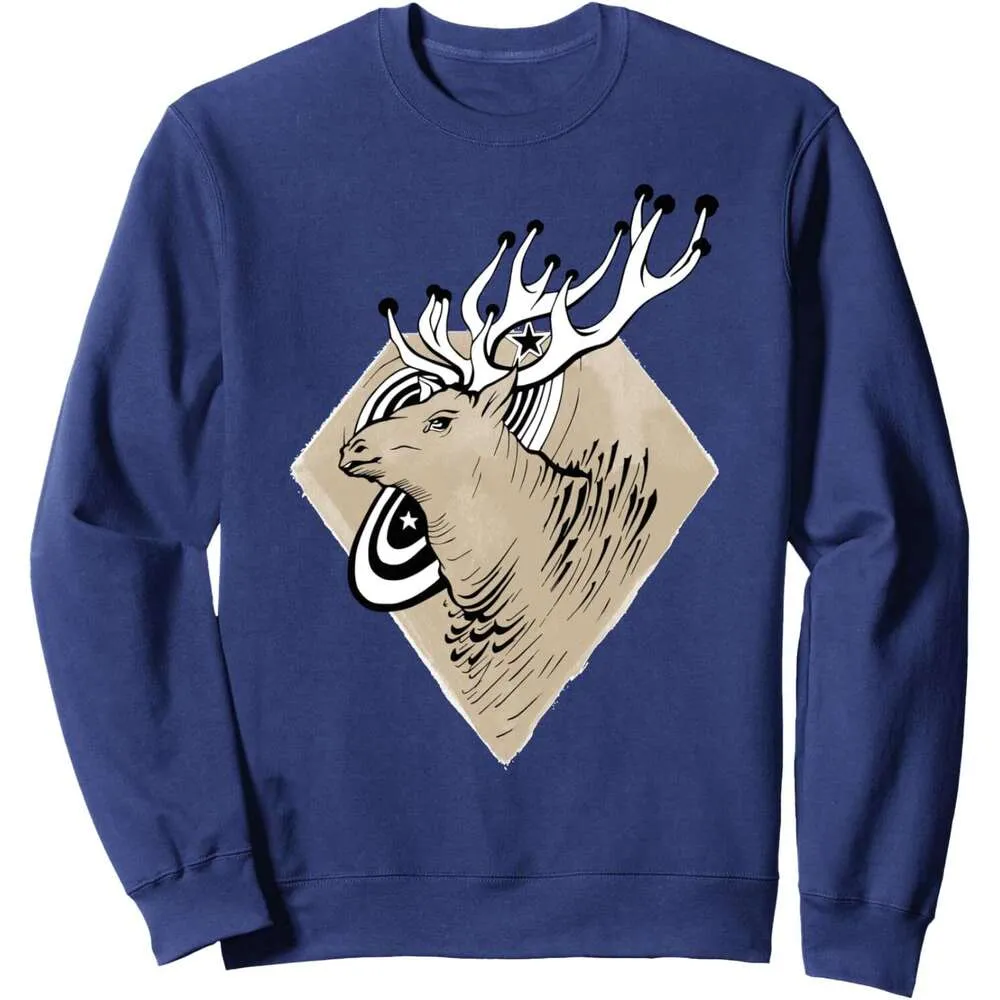 Deer print sweatshirt sale
