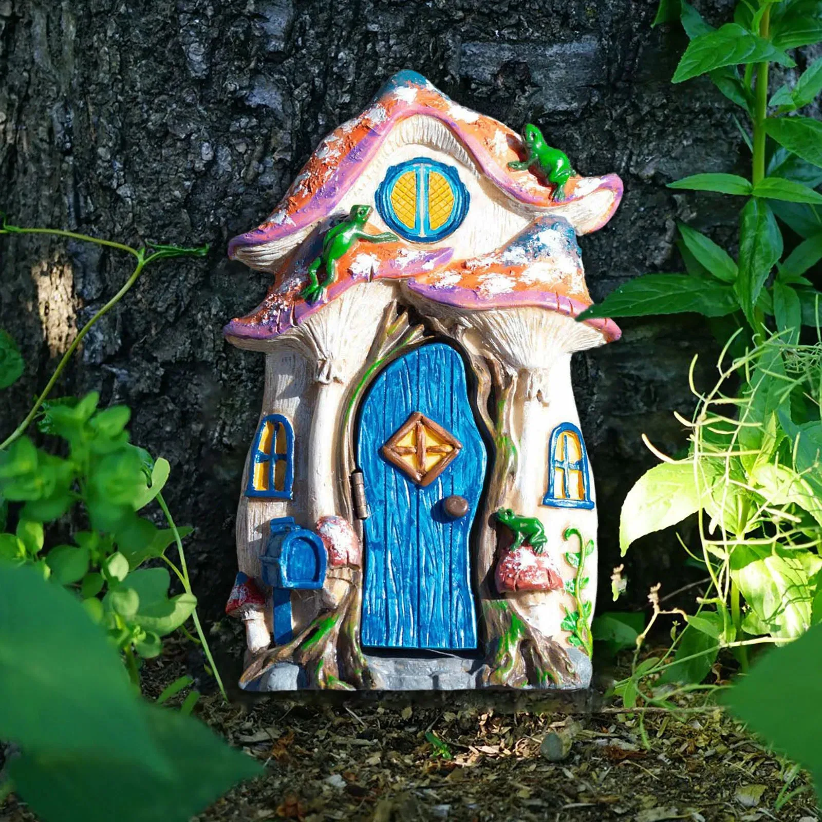 Minvery Puerta De Jardín De Hadas – Portal De Madera De Elfo Con Tallados – Decoración Misteriosa Para Exteriores E Interiores (10 Cm)