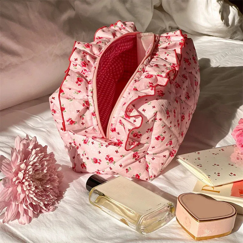 Save Big on Bulk Makeup Bag Bow Makeup Organiser Bag Large Capacity Travel  Cosmetic Organizer Bag With Bow And Flower Design For Women, Cute Zipper