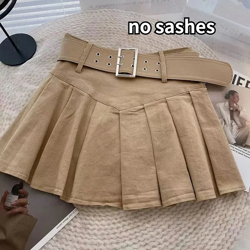 Chic Korean Style High Waist Pleated mini skirt for Women