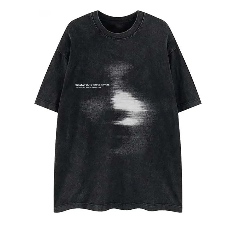 T-Shirt Couple Mode Casual - Impression Graphique, Coupe Loose, Pour Homme Et Femme