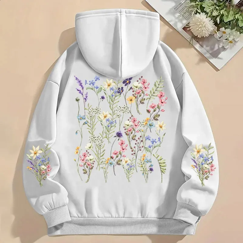 ジャケット・アウター Embroidery Flower Beads Hoodie Embroidery