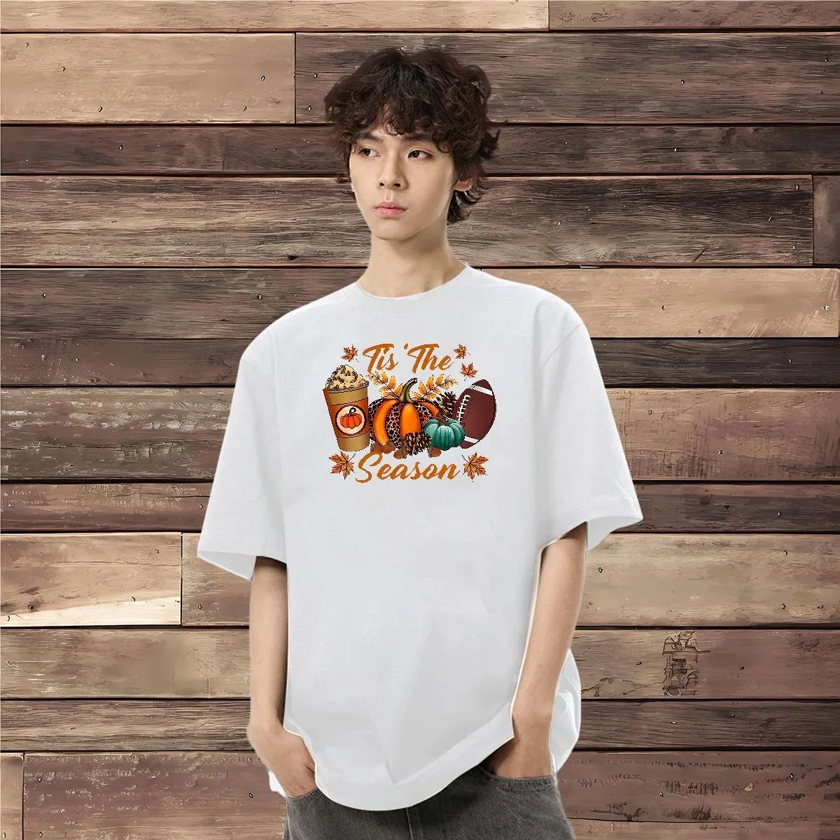 DHgate Halloween Street Oversized T Shirt 230g Pure Cotton Custom Print Premium Quality Apparel