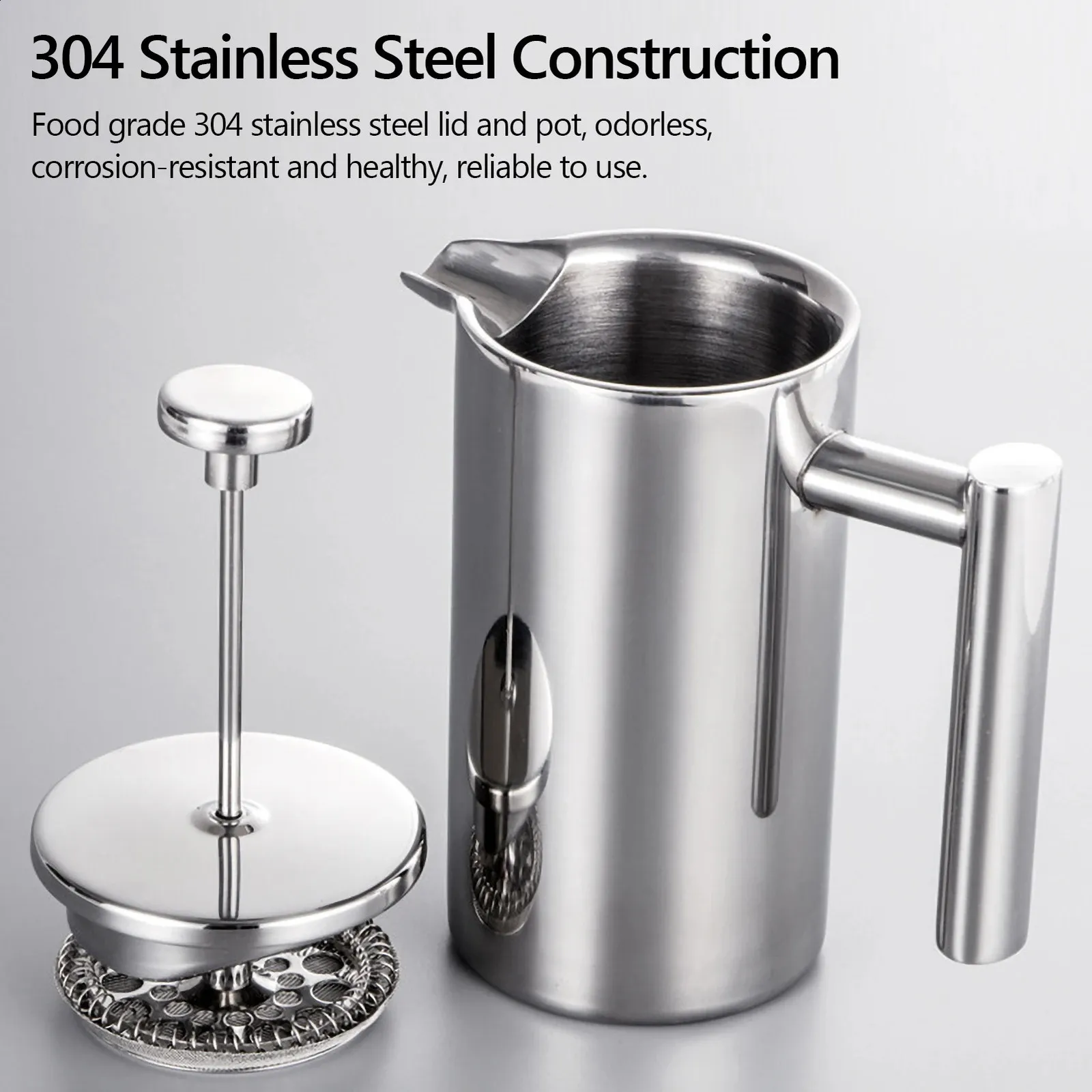 Premium Stainless Steel French Press Double Walled Insulated Coffee  Shop Now! Best Seller
