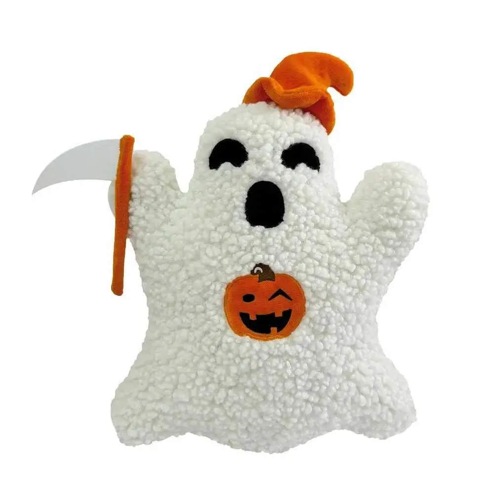 Pack De 2 Fundas De Almohada Halloween 45x45 Cm - Fantasmas Y Calabazas En Felpa Suave | Decoración De Otoño