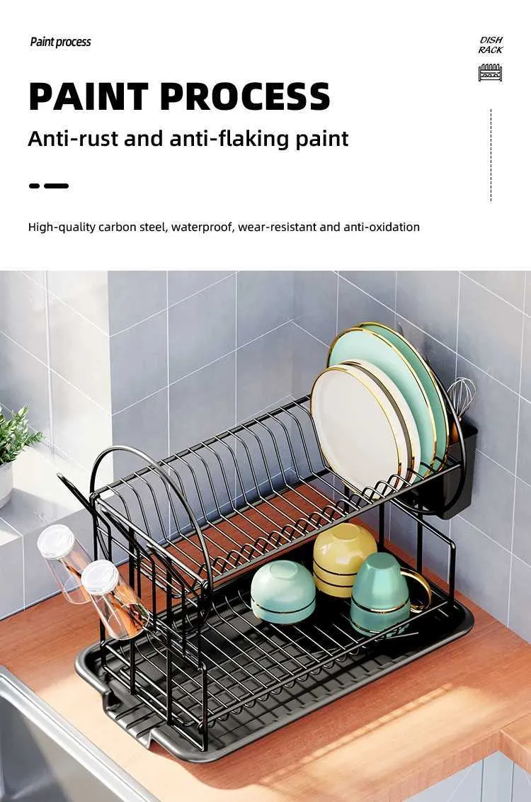 Tablet Drying Rack 2 Layer Disk Drying Rack Drainage Board Kit Tablet Computer Drain ...