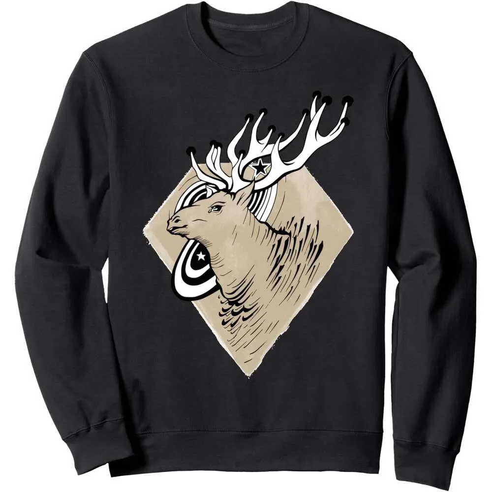 Deer print sweatshirt cheap