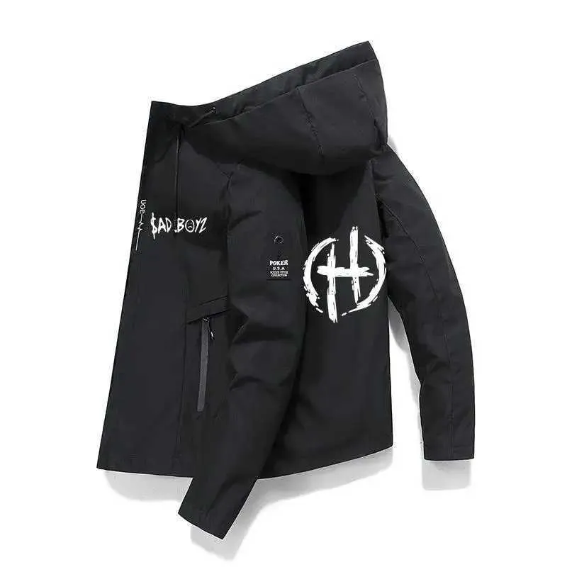 Men's Spring/Summer Lightweight Zip-Up Hoodie Casual Fashion Jacket,  Streetwear Hip Hop Style, Sports Activewear