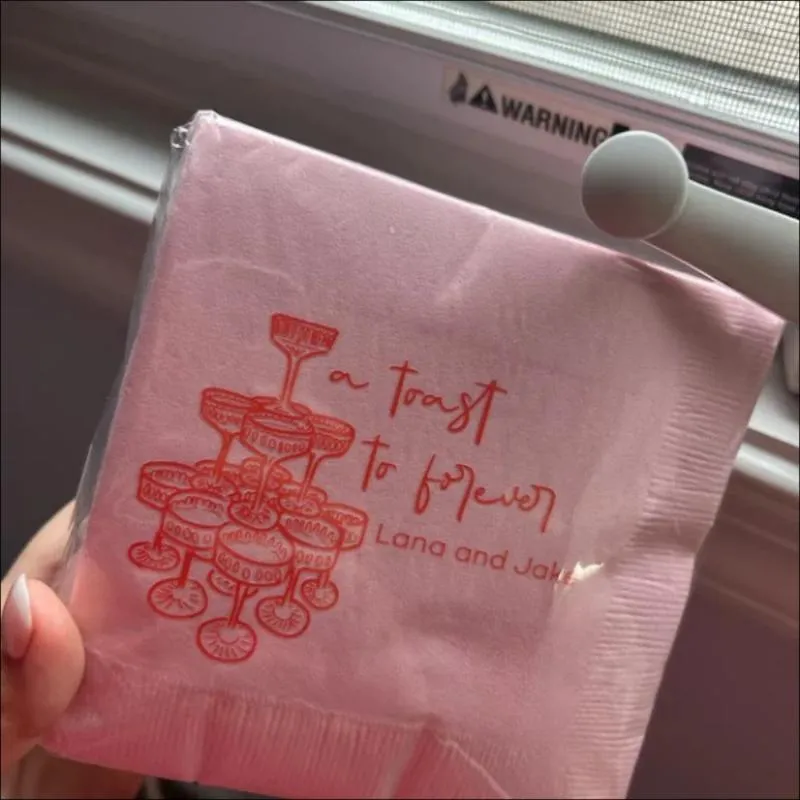HEIPINIUYE 50 Pieces 2-ply Light Purple Napkin Disposable Scalloped Cocktail Napkins...