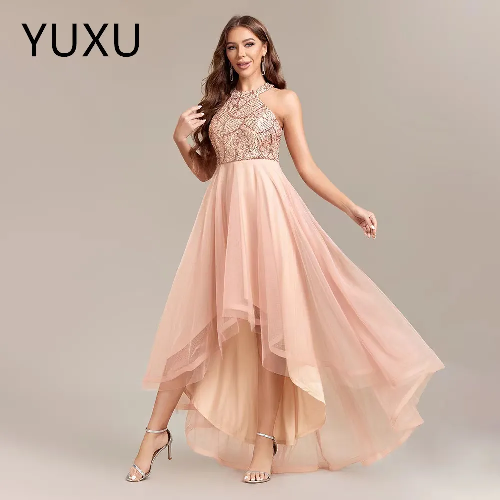 plus size high low evening dresses Gothic Purple Satin Evening Gown with High-Low Hem main image 0