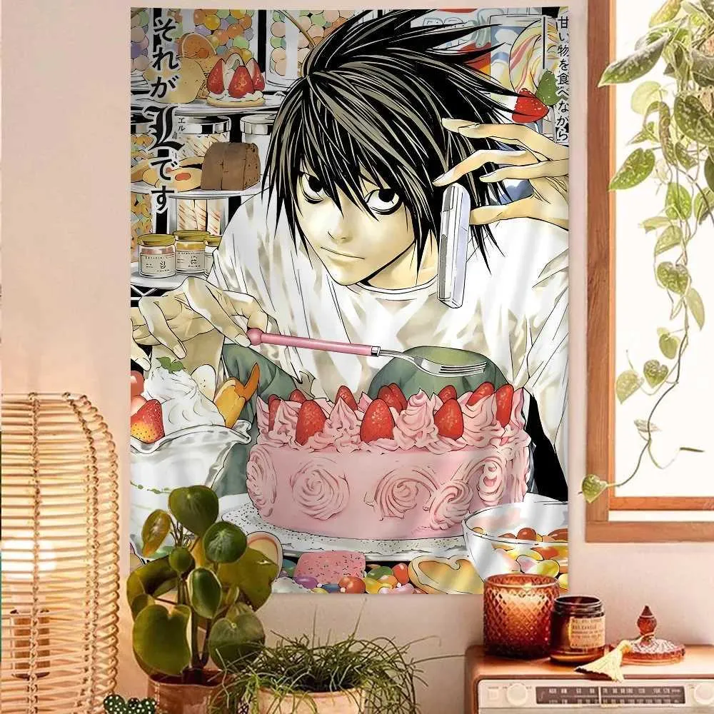 Anime Death Note Colorful Tapestry Wall Hanging  From