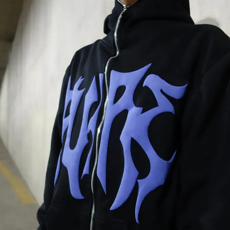Trendy Y2K Zip Up Hoodie: Streetwear Style, Autumn Essential