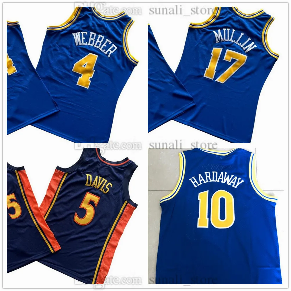 Retro Mesh Basketball Jerseys Chris Webber Tim Hardaway 10 Baron