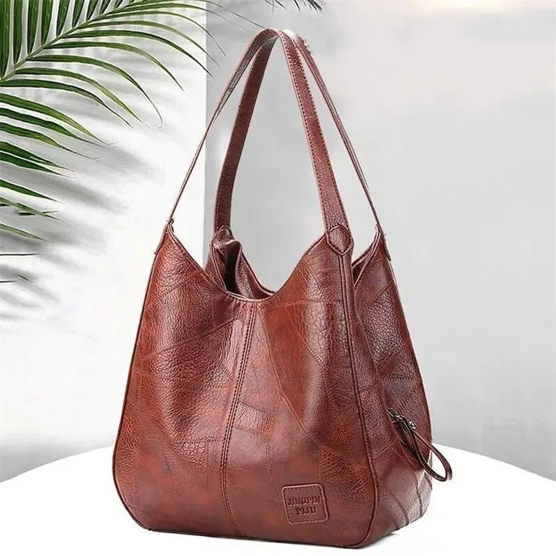 Large Capacity Vintage Leather Big Shoulder Bag For Women Marble Grain Design Ideal For Daily Commuting And Shopping 240816 From Elegatstore 11.63 DHgate.Com