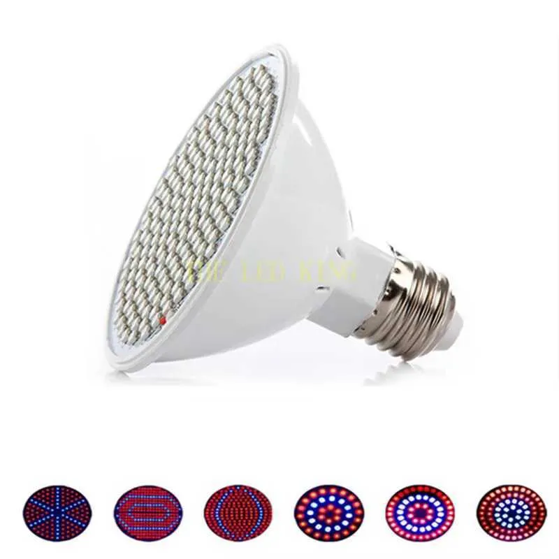 Full Spectrum LED Grow Light: 200/300 LEDs, Sunlike E27 Bulb for Indoor ...