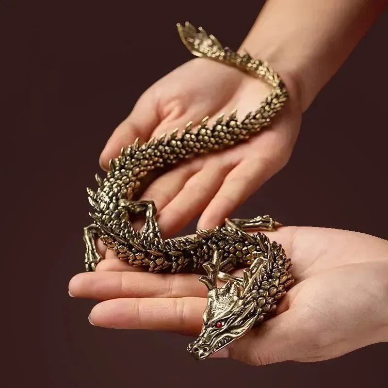 3D Printed Articulated Dragon Model Flexible From Wealdstore