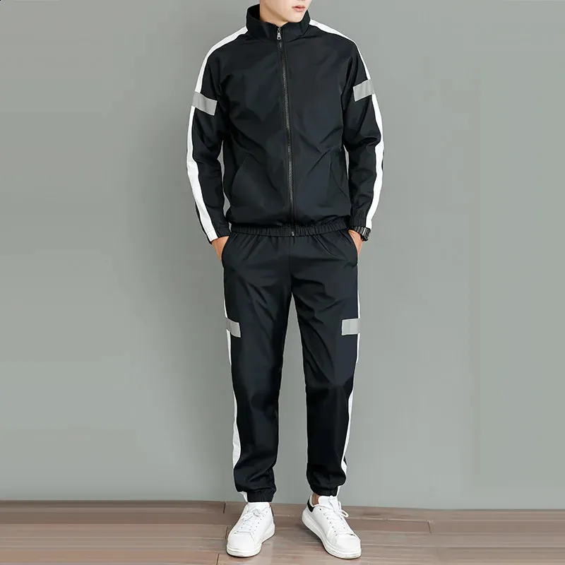Mens Zipper Pocket Tracksuit Set: Hip Hop Style Sweatpants