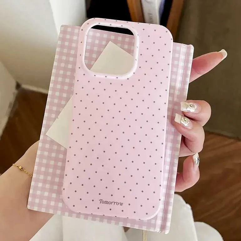 Oylaxoy Compatible With IPhone 16 Case With Cute Fashion Polka Dot Aesthetics Design