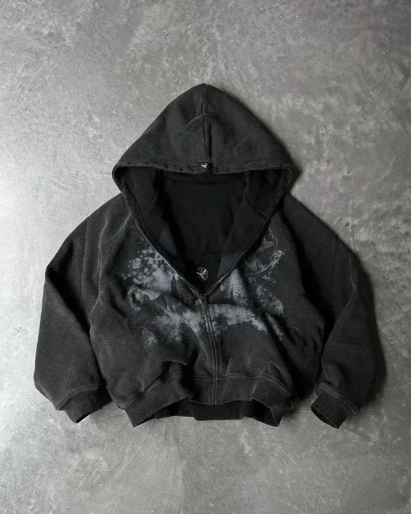 European American Style Loose Fit Tiger Print Zipper From