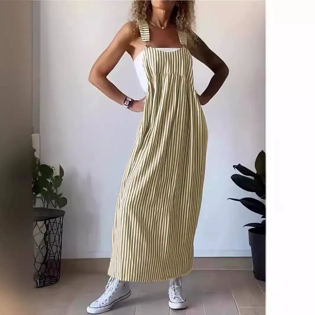Stripe Cotton-Blend Summer Dress