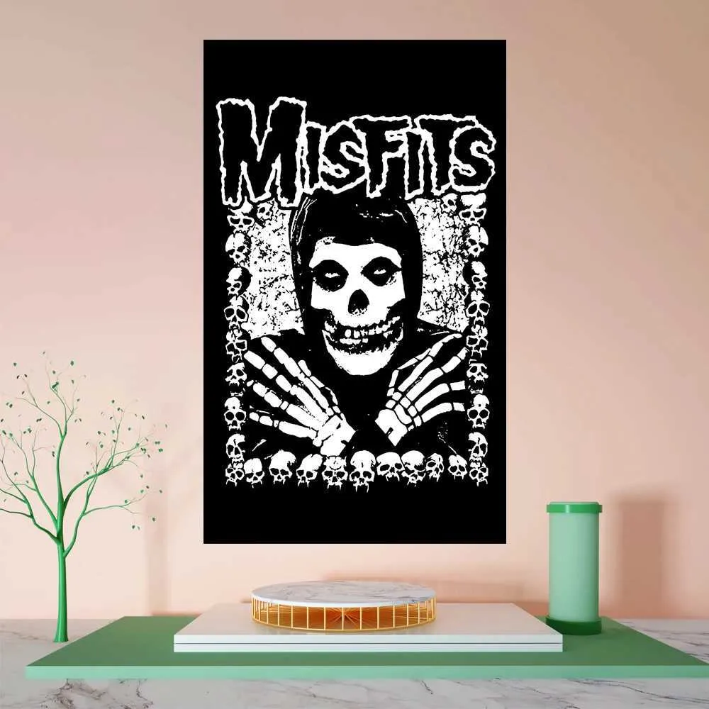 MISFITS Band Banner - Huge 4x4 Foot Fabric Poster Tapestry Flag