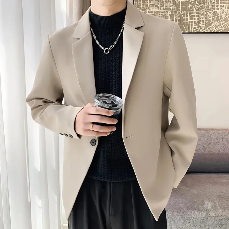 Blazer Korean Men's Fashion Website Spring Summer Formal Blazers Men  Korean Fashion Loose Casual Dress Jacket Men Harajuku Social Suit Jacket  Clothing S-5xl 240815